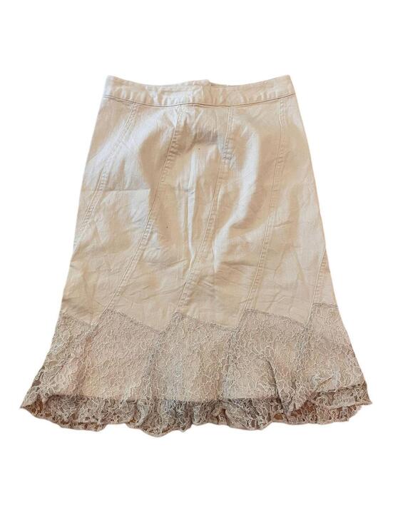 Dresses & Skirts - Browdwin tan skirt with white ruffles at bottom